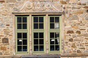 old window in the old house photo