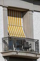 yellow and white shutters with old window photo