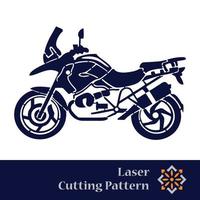 bike laser cutting design square templates vector