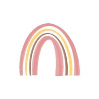 Watercolor hand drawn element for nursery in boho style. Vector illustration of Rainbow.