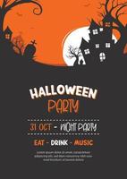 Halloween party invitations or greeting cards background. Halloween  illustration template for banner, poster, flyer, sale, and all design. vector