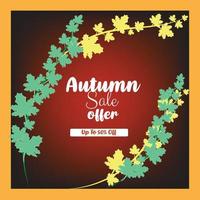 Autumn Sale Social Media Post vector
