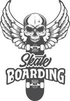 Skate Boarding Typography T-shirt Design Template vector