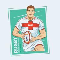 copa del mundo de la liga de rugby en inglaterra concepto 01 ilustración vectorial descarga gratuita vector