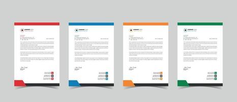 Corporate Business Letterhead Template Design vector