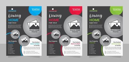 Folleto de diseño de plantilla de folleto de negocios corporativos de folleto de bienes raíces de venta de casas de lujo