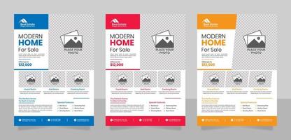 Modern Home Sale Real Estate Flyer Corporate Business Brochure Template Design Leaflet vector