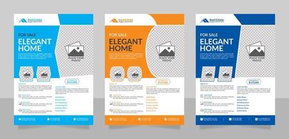 Real Estate Home Sale Flyer Corporate Business Brochure Template Design Leaflet vector