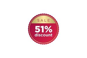 51 discount, Sales Vector badges for Labels, , Stickers, Banners, Tags, Web Stickers, New offer. Discount origami sign banner.