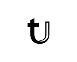 plantilla de vector de icono moderno de diseño de logotipo de letra tu simple.