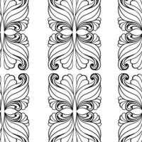 Abstract paisley seamless pattern, vertical rows of curls on a white background vector