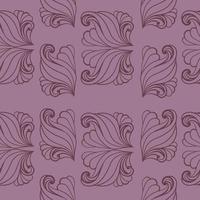 Abstract paisley seamless pattern, vertical and horizontal elements on purple background vector