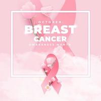 mes de concientización sobre el cáncer de mama, adecuado para fondos, pancartas, afiches y otros vector