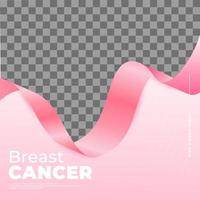 Breast Cancer awareness month for social media post template vector