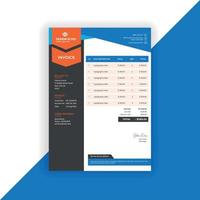 Business invoice Template - Clean Modern Corporate Invoice Design- Proforma invoice template Free Vector - 01