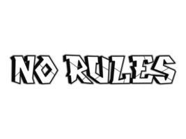 No rules word letters graffiti style vector