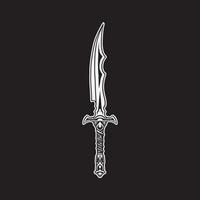 Sword drawing illustration vector