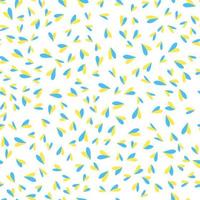 Vector seamless pattern with heart in Ukrainian flag colors on white background. Repeating background with blue and yellow hearts