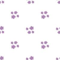 Floral seamless vector pattern with flowers. Spring flora. Simple hand-drawn kids style. Pretty ditsy for fabric, textile, wallpaper. Digital paper in white background