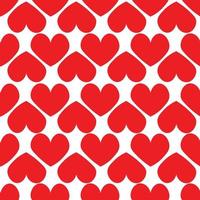 corazones rojos en estilo garabato. patrón romántico sin fisuras. corazones de colores sobre fondo de vector blanco. plantilla lista para diseño, postales, impresión, afiche, fiesta, día de san valentín, textil vintage.