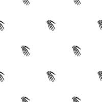 Black skeletons in various poses pattern. Halloween design. Perfect for fall, holidays, fabric, textile. Seamless repeat swatch. vector