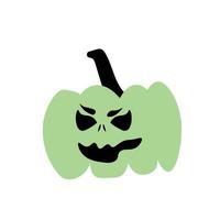 Autumn halloween scary pumpkin. Harvest season. vector