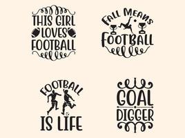 Football typography  t-shirt design vector