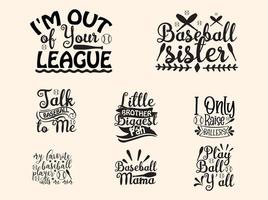 Baseball t-shirt design bundle vector