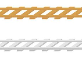 illustration of wooden and iron rails vector