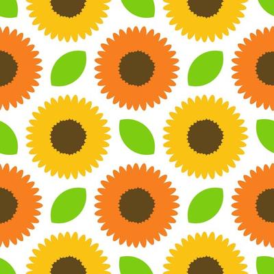 sunflower seamless pattern
