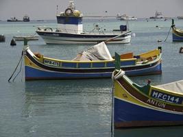 marsaxlokk,Malta,2017- the harbor of Marsaxlokk on Malta island photo