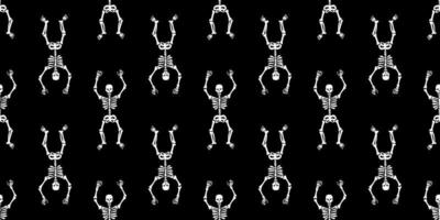 Seamless pattern with white skeletons. vector