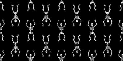 Seamless pattern with white skeletons. vector