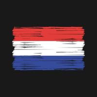 Netherlands Flag Brush. National Flag vector