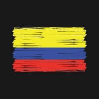 Colombia Flag Brush. National Flag vector