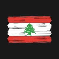 Lebanon Flag Brush. National Flag vector