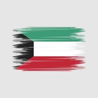 Kuwait Flag Brush Vector. National Flag Brush Vector