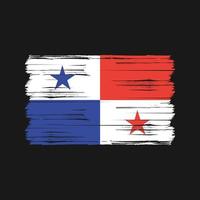 cepillo de la bandera de Panamá. bandera nacional vector