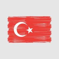 Turkey Flag Brush. National Flag vector