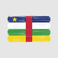 pincel de bandera centroafricana. bandera nacional vector