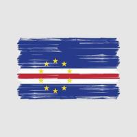 pincel de bandera de cabo verde. bandera nacional vector