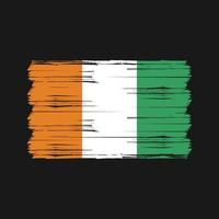 Ivory Coast Flag Brush. National Flag vector