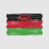 Malawi Flag Brush. National Flag vector