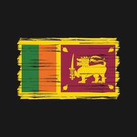 cepillo de bandera de sri lanka. bandera nacional vector