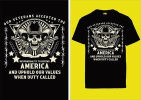 Veterans Tshirt Design Tempate vector