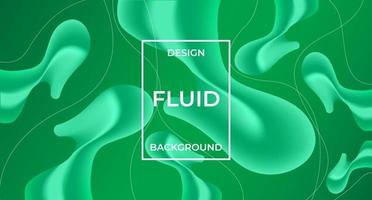 Green Fluid Background Design For Design Promotion, Advertising, Web Backdrop And Banner vector