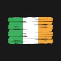 cepillo de la bandera de irlanda. bandera nacional vector