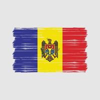 Moldova Flag Brush. National Flag vector