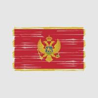 Montenegro Flag Brush. National Flag vector