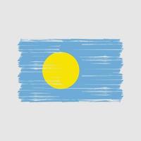 Palau Flag Brush. National Flag vector